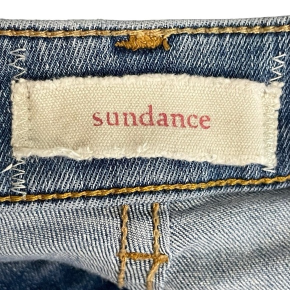 Sundance | Magnolia Patchwork Embroidered Raw Hem Jeans - Picture 7 of 10